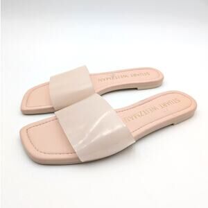 Stuart Weitzman Summer Flat Sandals Slip-On Women's Pink Size US7B EU37.5